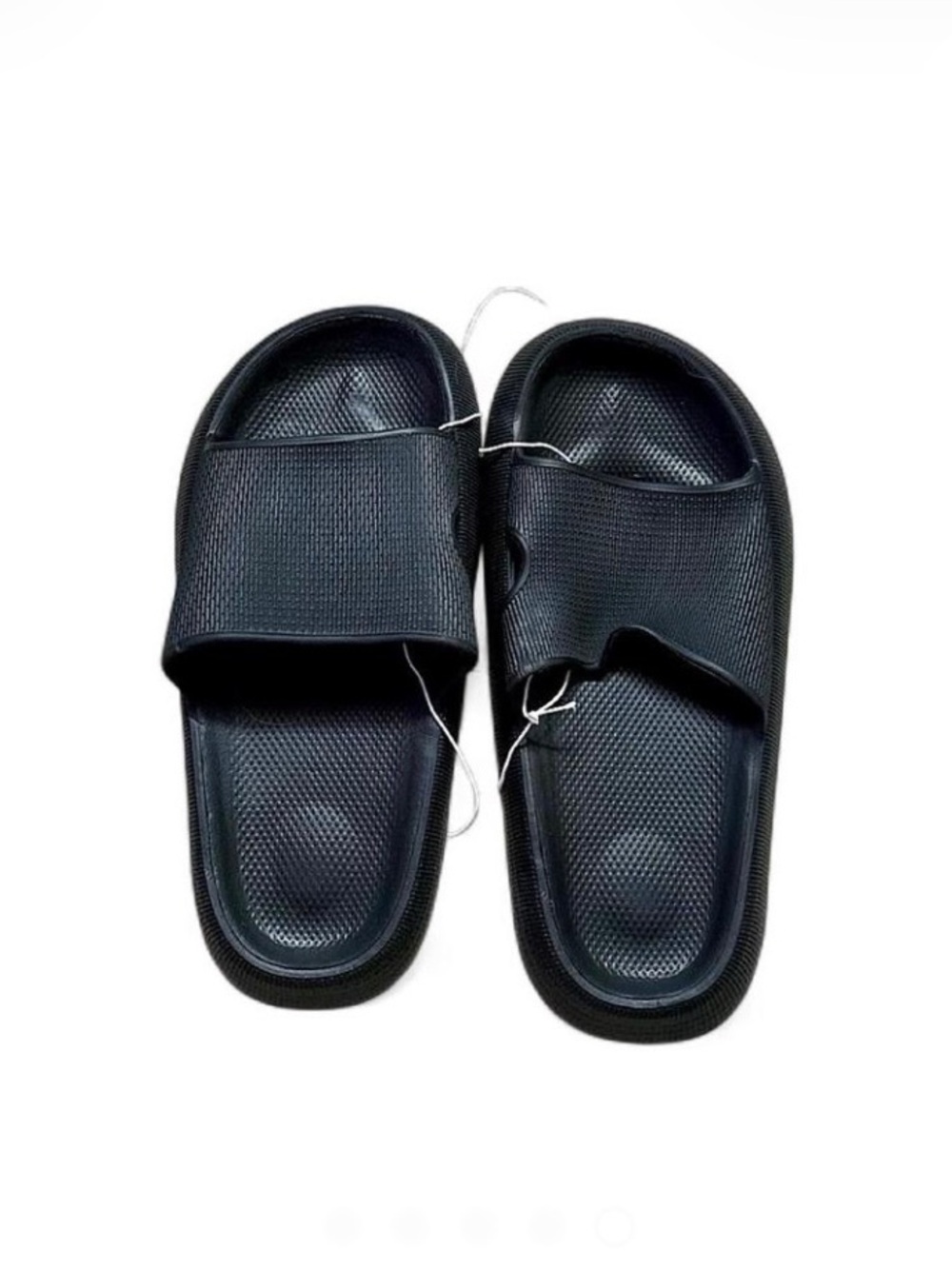 SHEIN Black Textured Slide Sandals